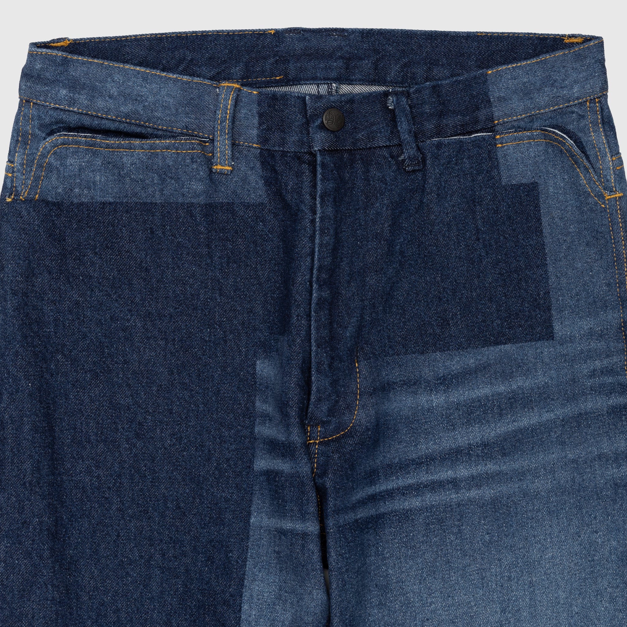 14OZ GLITCH STITCH STRAIGHT DENIM