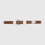 PAPILLON WESTERN TIP BELT - STEER LTHR.