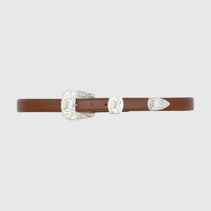 PAPILLON WESTERN TIP BELT - STEER LTHR.