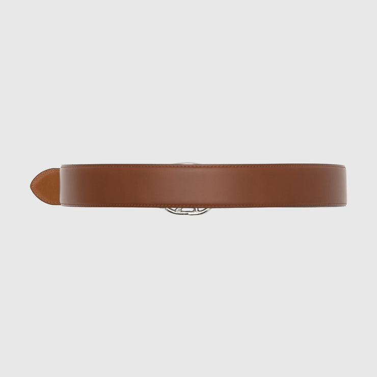 STEER LEATHER PEACE BUCKLE BELT