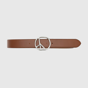 STEER LEATHER PEACE BUCKLE BELT