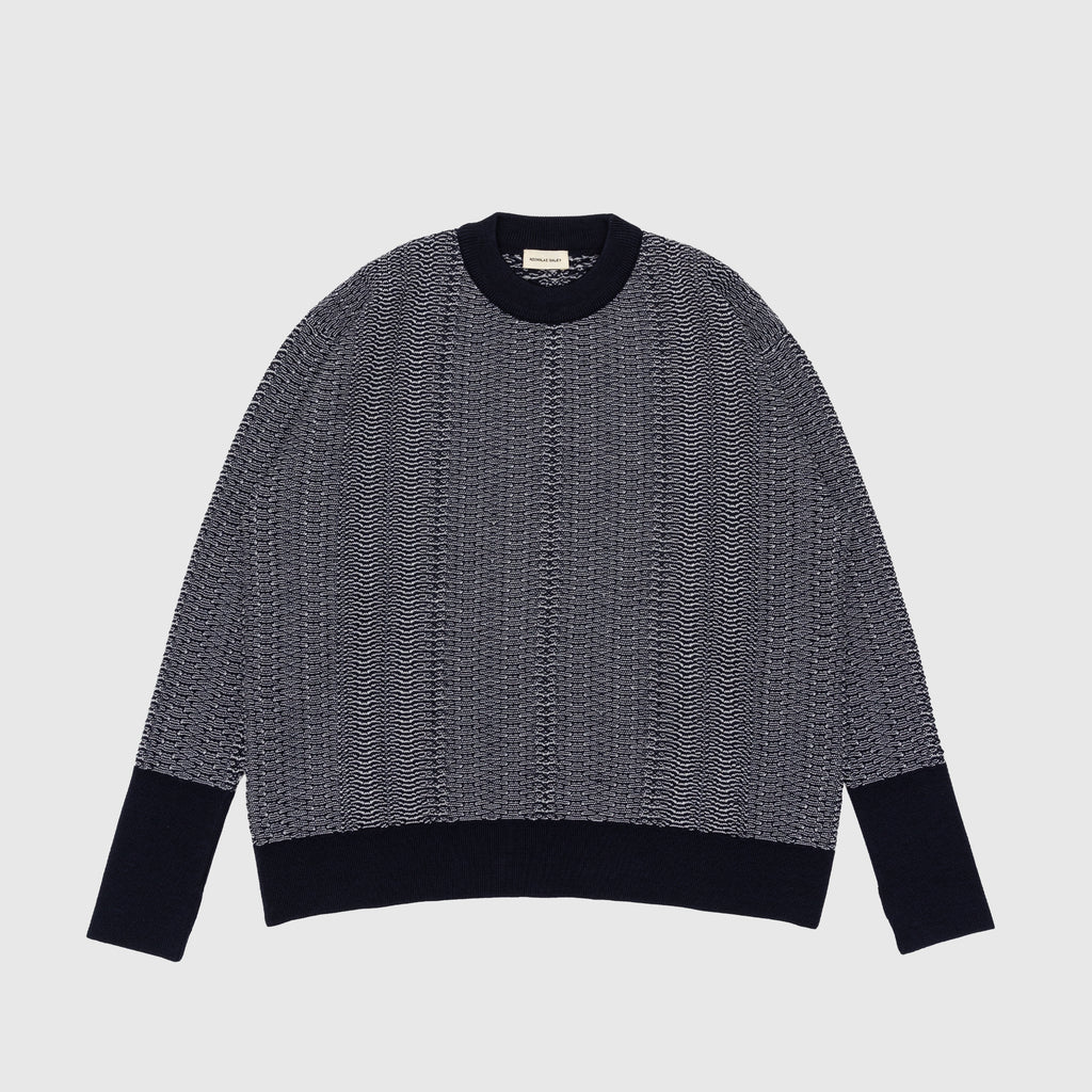 WAVE KNITTED CREW NECK