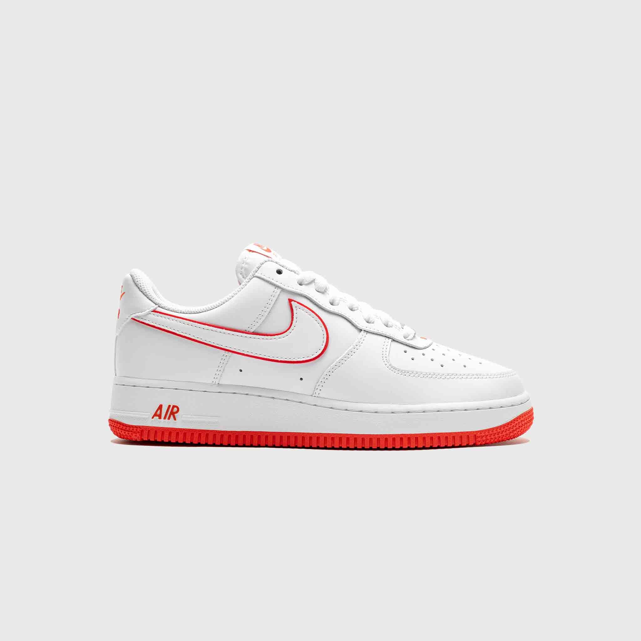 Nike Air Force 1 '07 Picante Red/White Men's Shoes, Size: 10.5