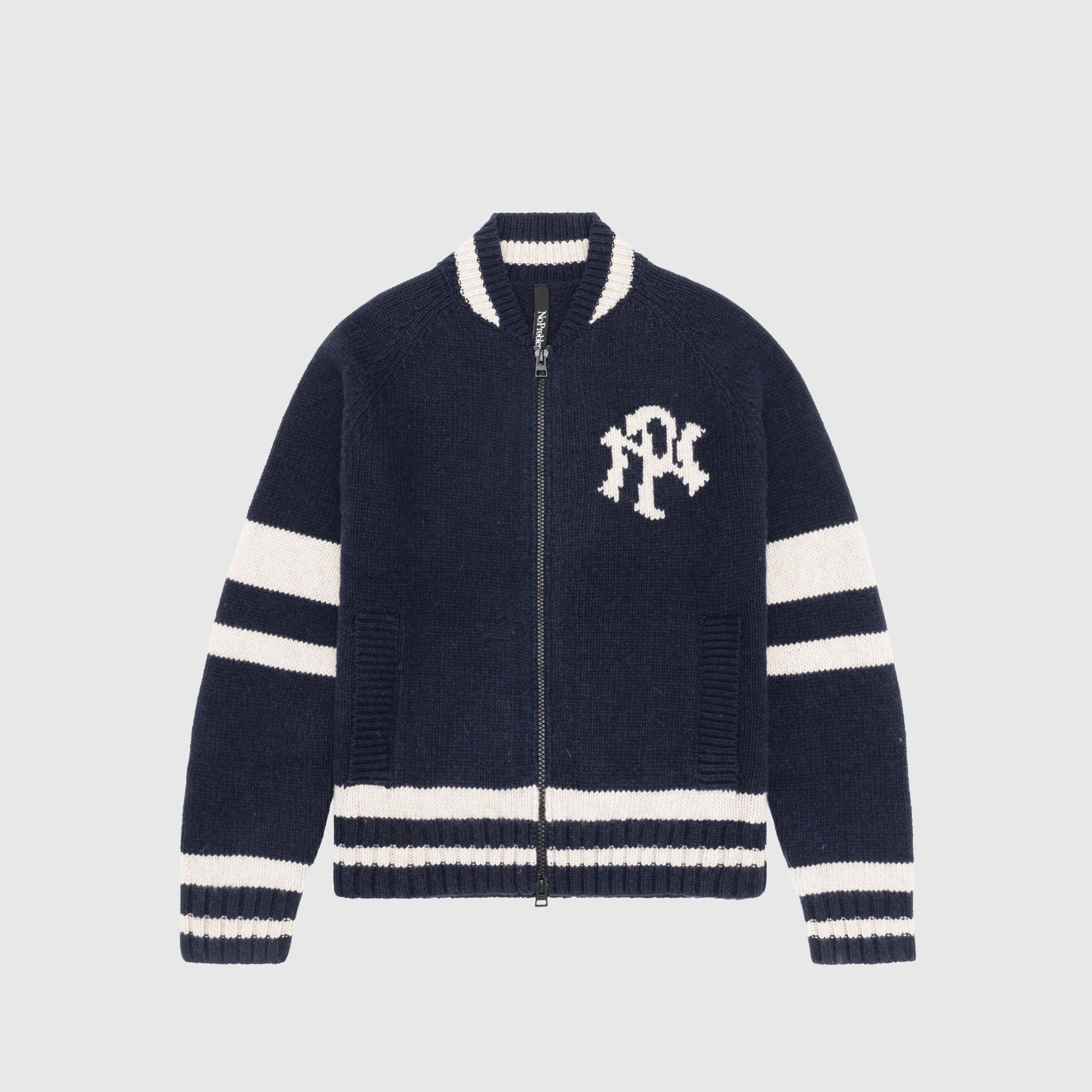 NYP VARSITY ZIP THRU KNIT