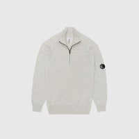 LAMBSWOOL GRS HALF ZIP SWEATER