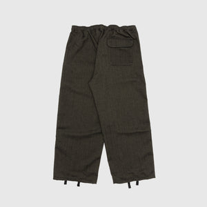 POLY HERRINGBONE STRING CUFF BALLOON PANT