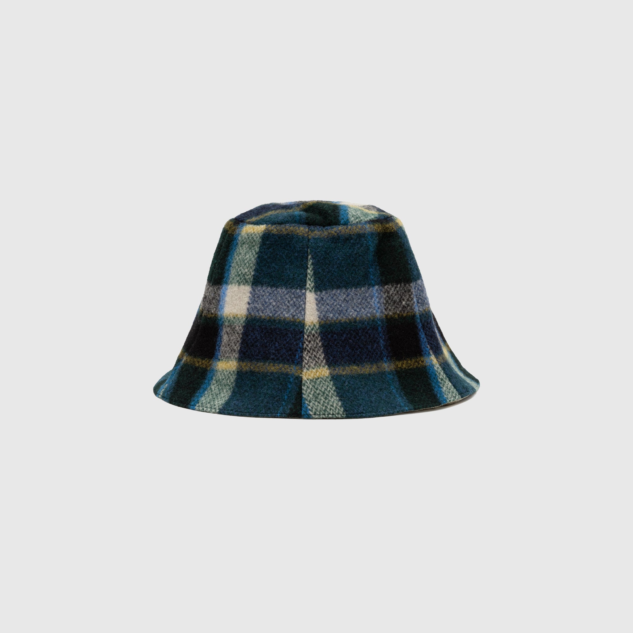 WOOL MELTON PLAID TULIP HAT