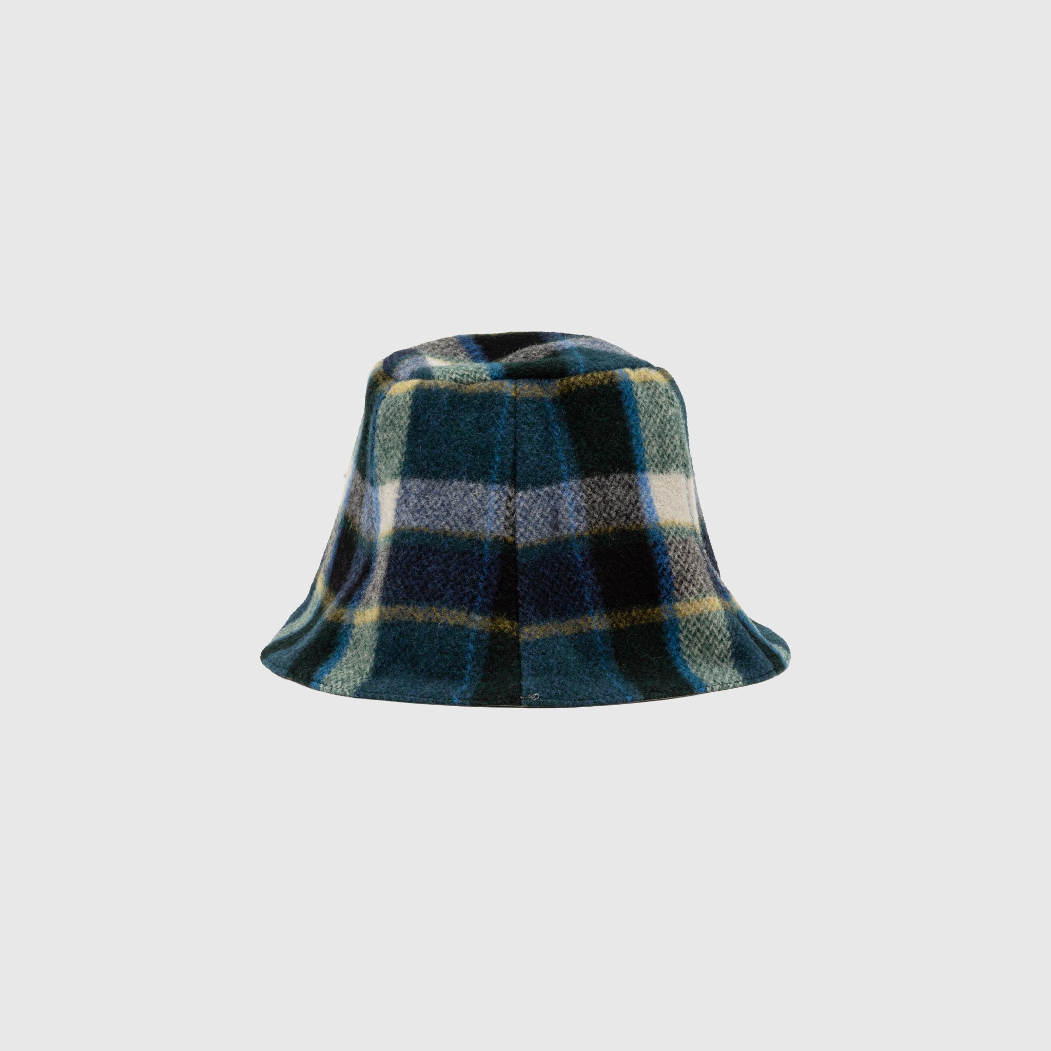 WOOL MELTON PLAID TULIP HAT