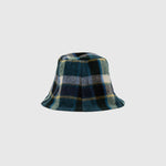 WOOL MELTON PLAID TULIP HAT