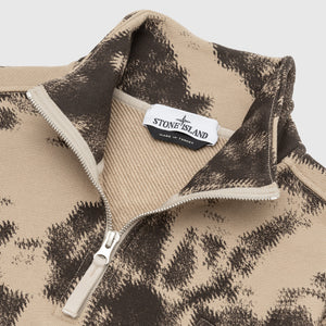 CAMOUFLAGE ORGANIC COTTON DIAGONAL SWEATER