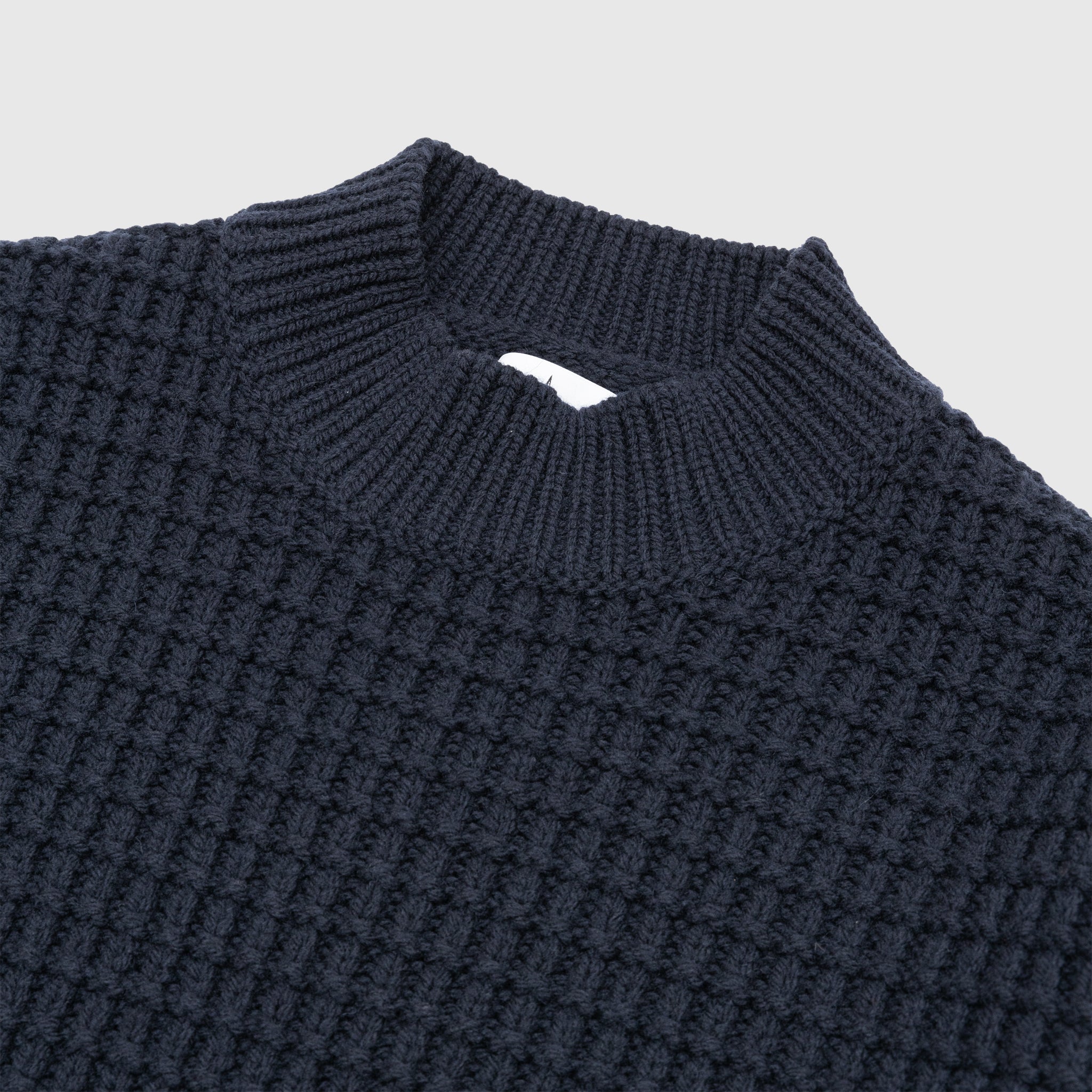 DOUBLE WEAVE PURE WOOL SWEATER