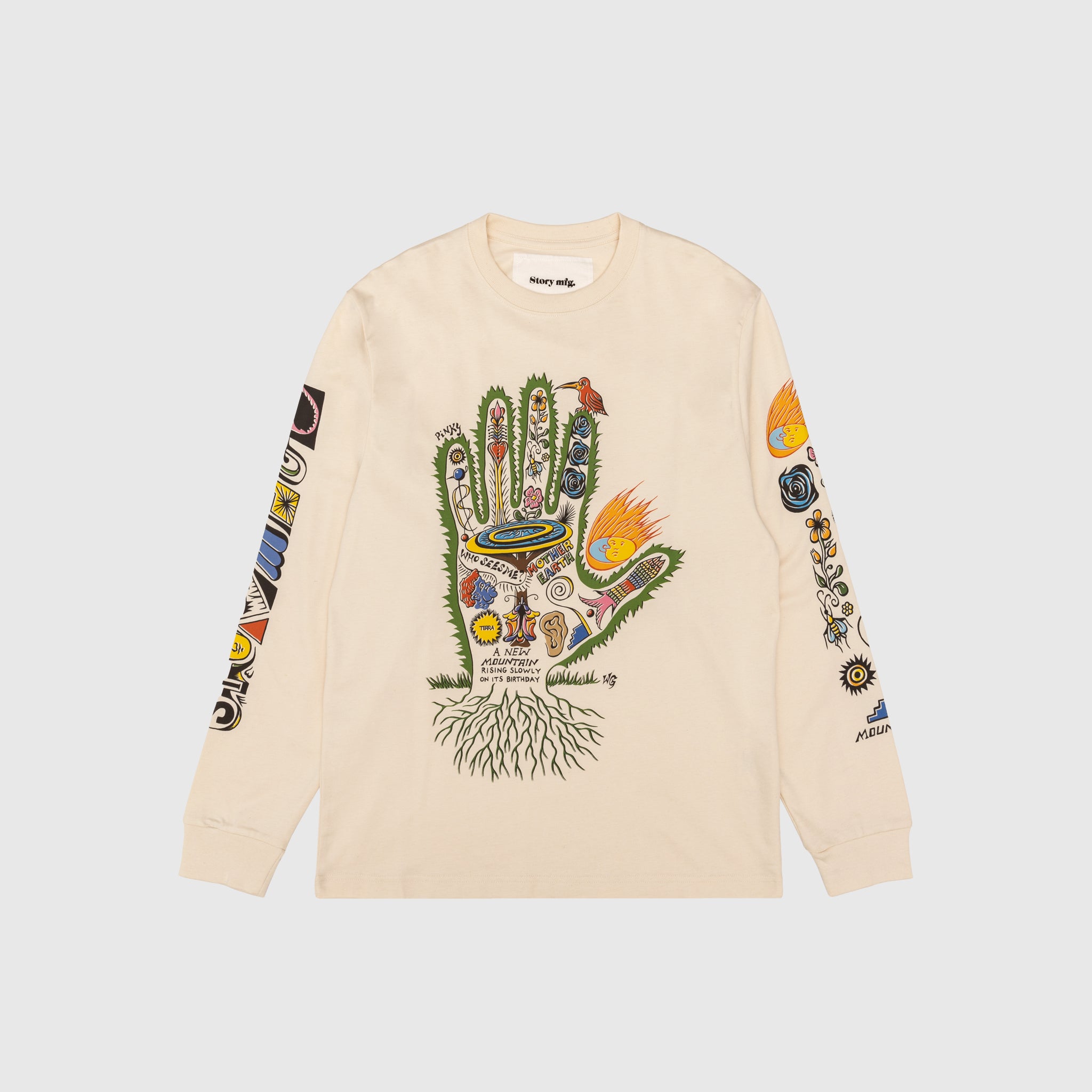 GRATEFUL L/S T-SHIRT (STORY HAND GRAPHIC)