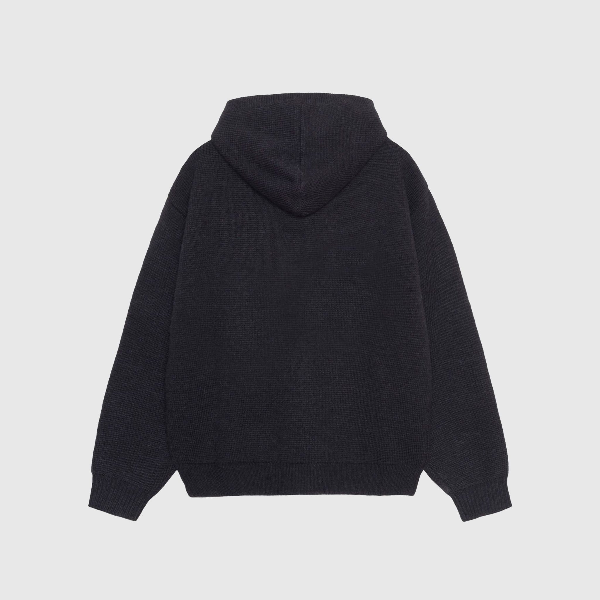 FELT PATCH KNIT HOODY