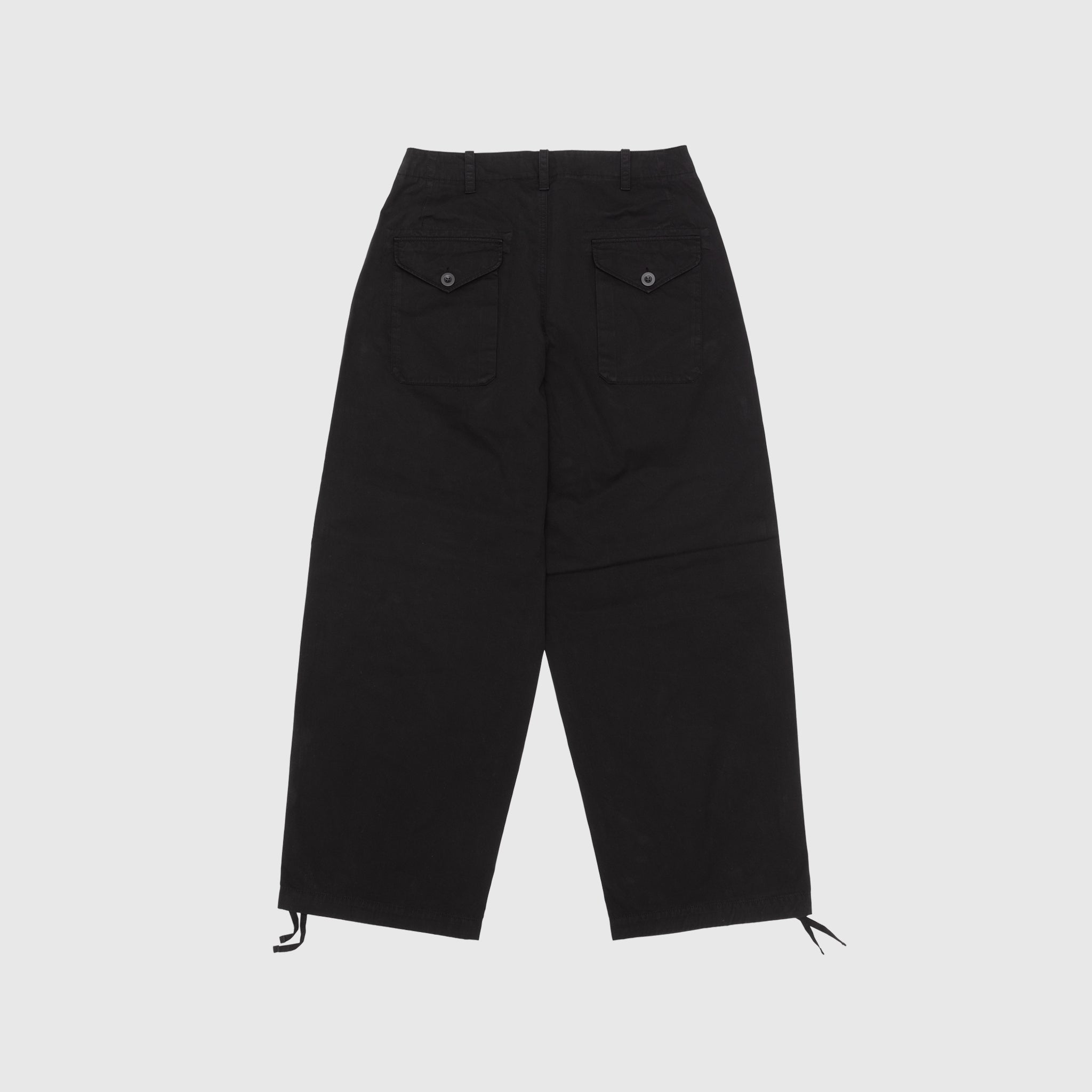 GARMENT DYED COTTON GABARDINE TROUSERS