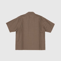 SUMMER WOOL OPEN COLLAR S/S SHIRT