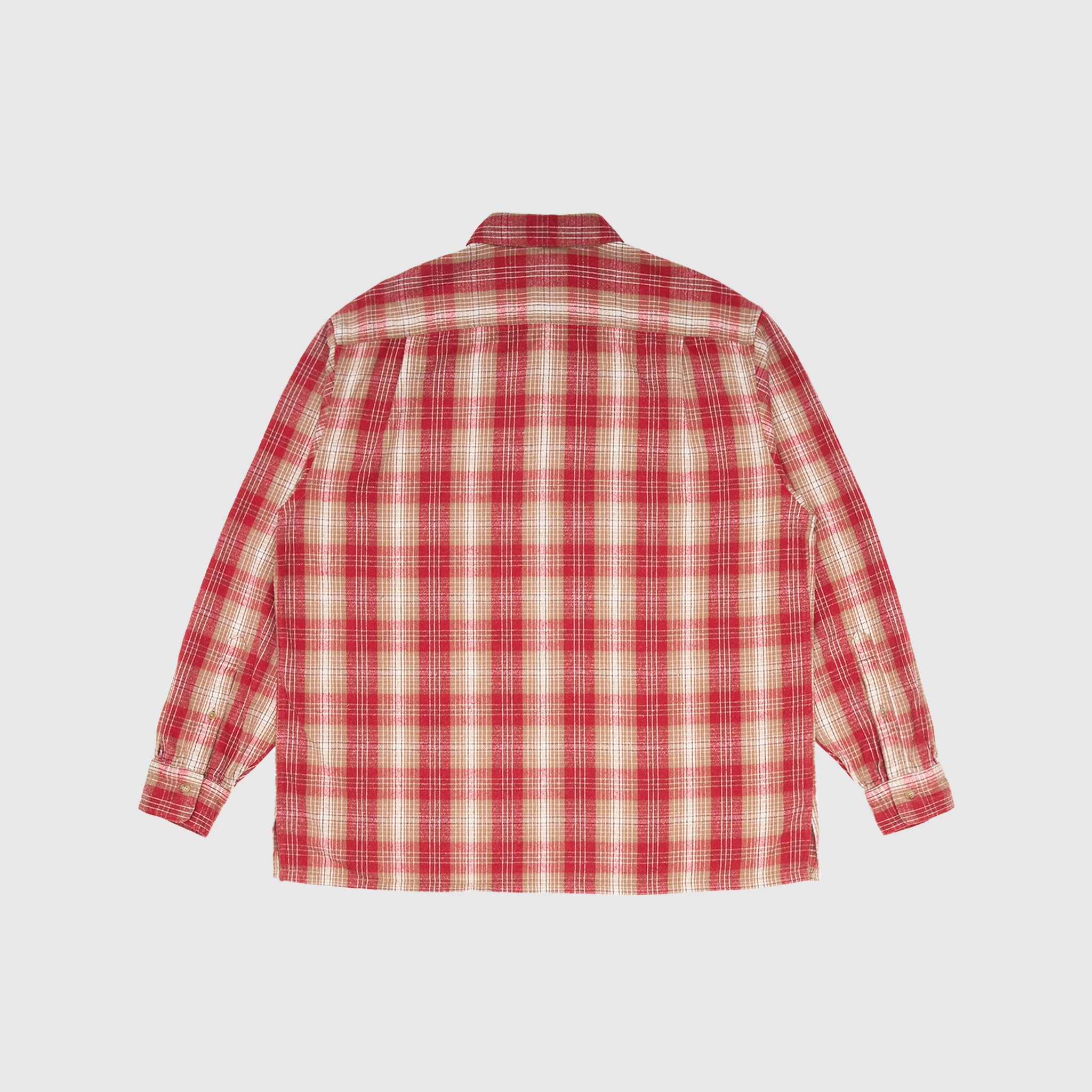 VINTAGE COTTON SILK NEP TWILL CHECK SHIRT
