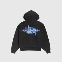 BASIC DIAMOND ZIP HOODY