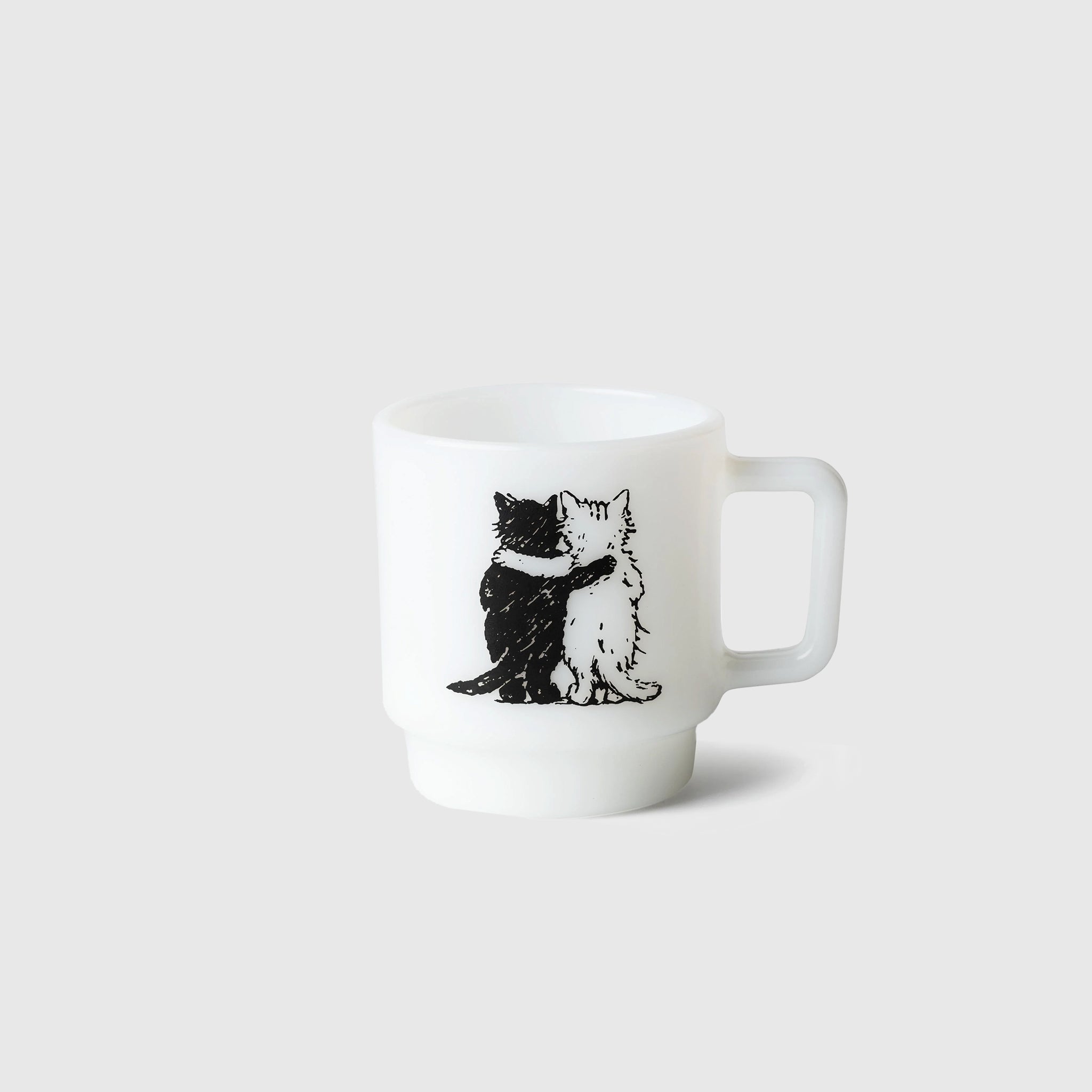 HUGGING CATS GLASS MUG