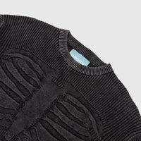 ACID WASH BONES 3D KNIT