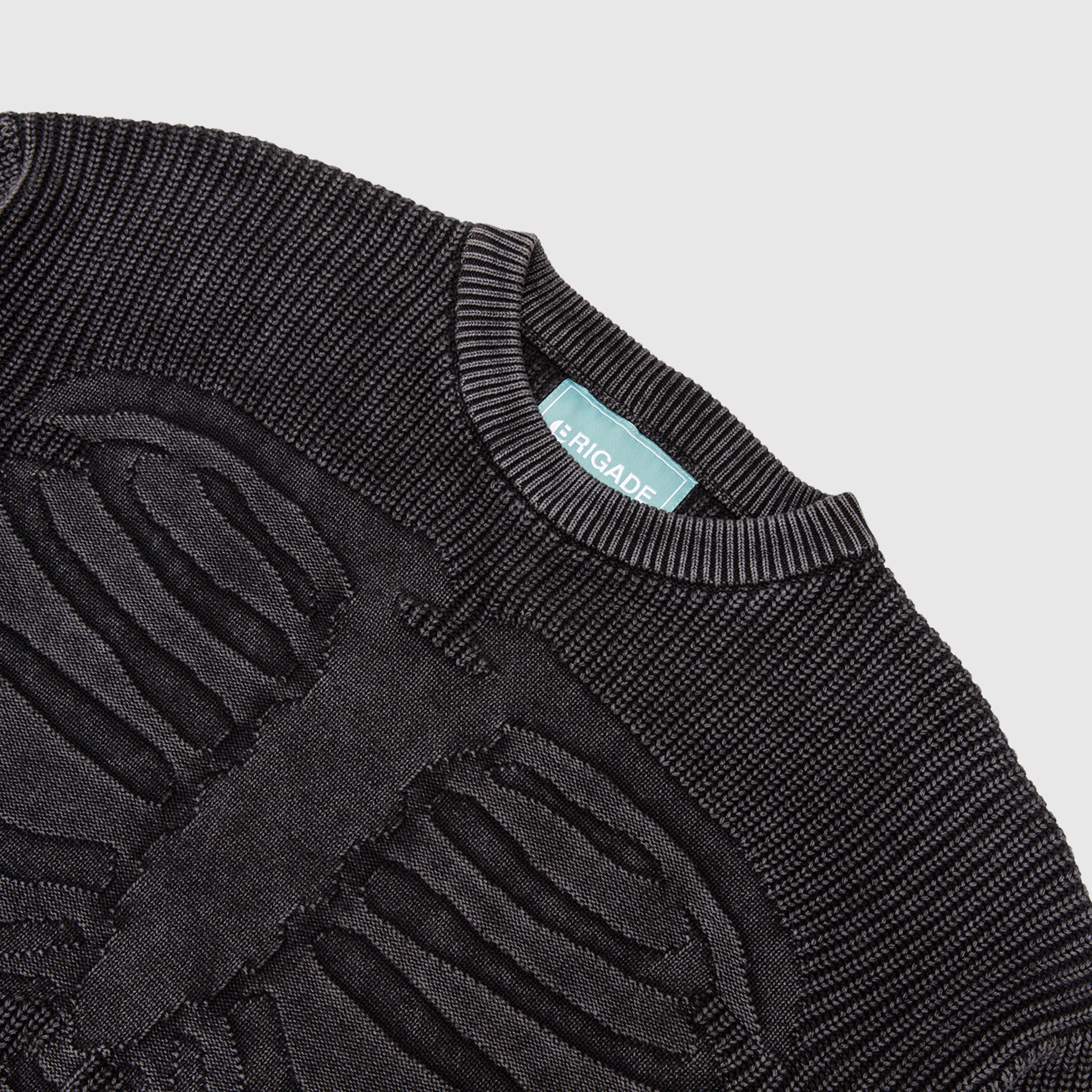 ACID WASH BONES 3D KNIT