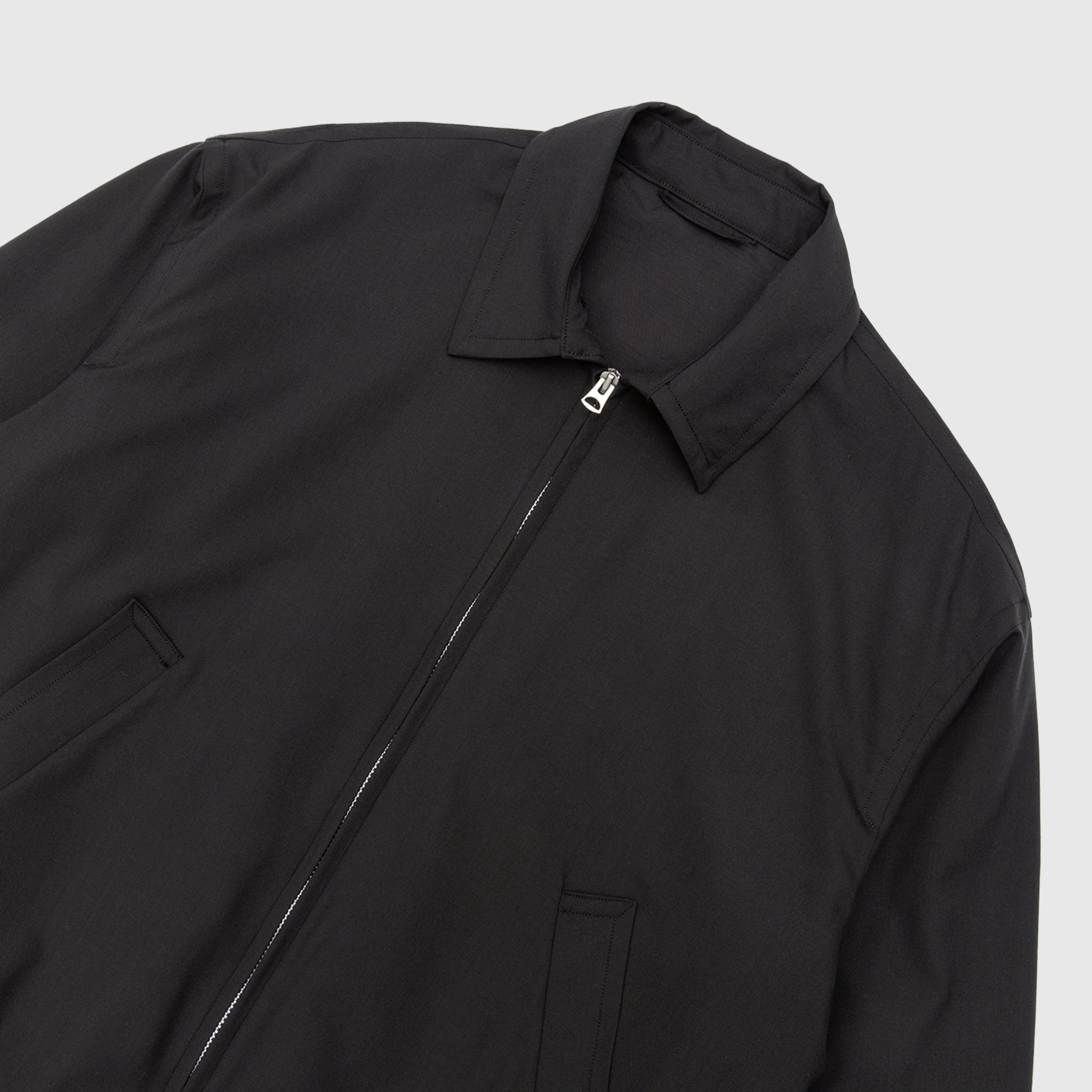 WOOL POPLIN ZIP BLOUSON