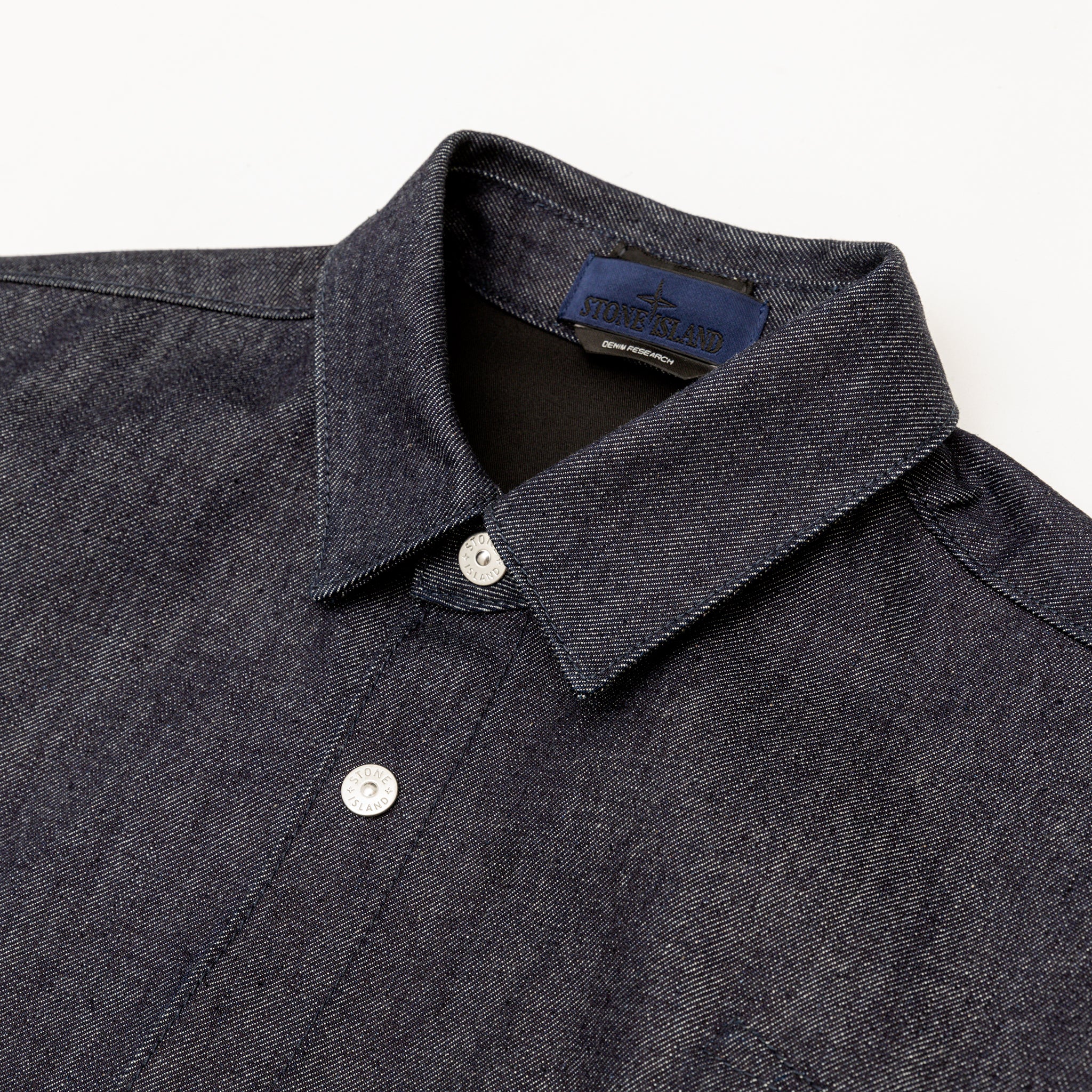 INDIGO DENIM-RAW OVERSHIRT