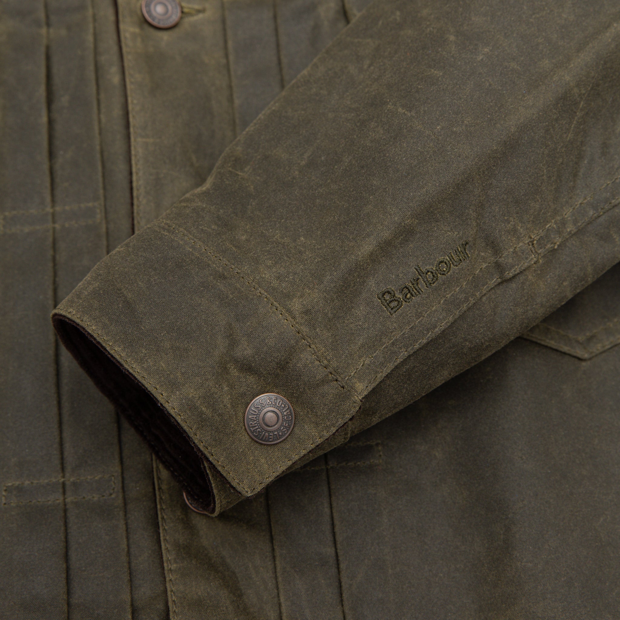 X BARBOUR TYPE II WAXED TRUCKER