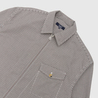 CHECKERED COTTON ZIP-UP SHIRT