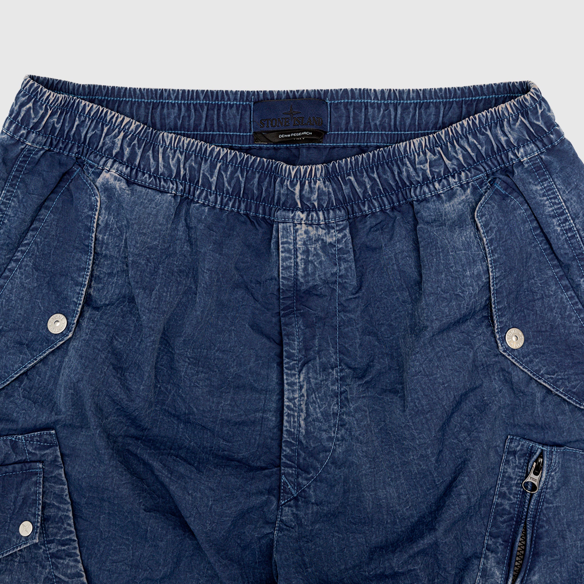 HALLOW FIBRE NYLON INDIGO-TC CARGO PANTS