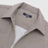 CHECKERED COTTON ZIP-UP SHIRT