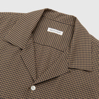 SUMMER WOOL OPEN COLLAR S/S SHIRT