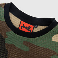 CARDINAL CAMO WAFFLE L/S KNIT