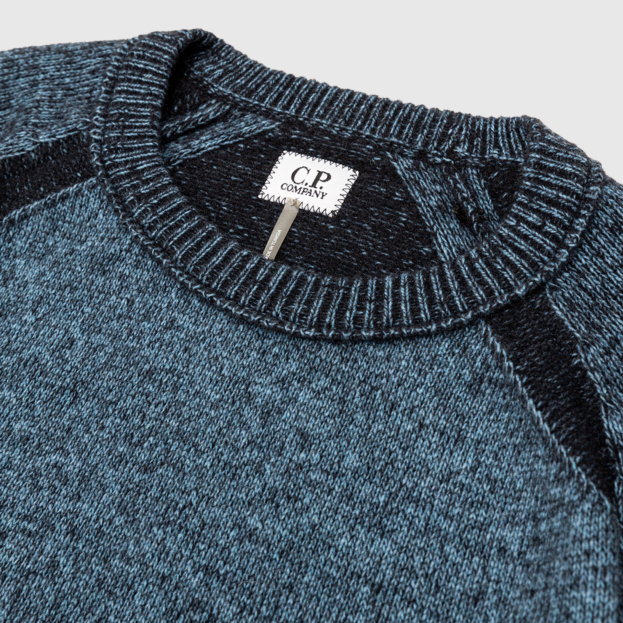 FLEECE CREWNECK KNIT SWEATER