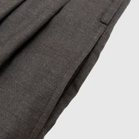 PLEATED WOOL SHORTS