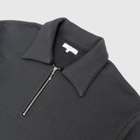 COTTON WOOL QUARTER ZIP SWEATSHIRT