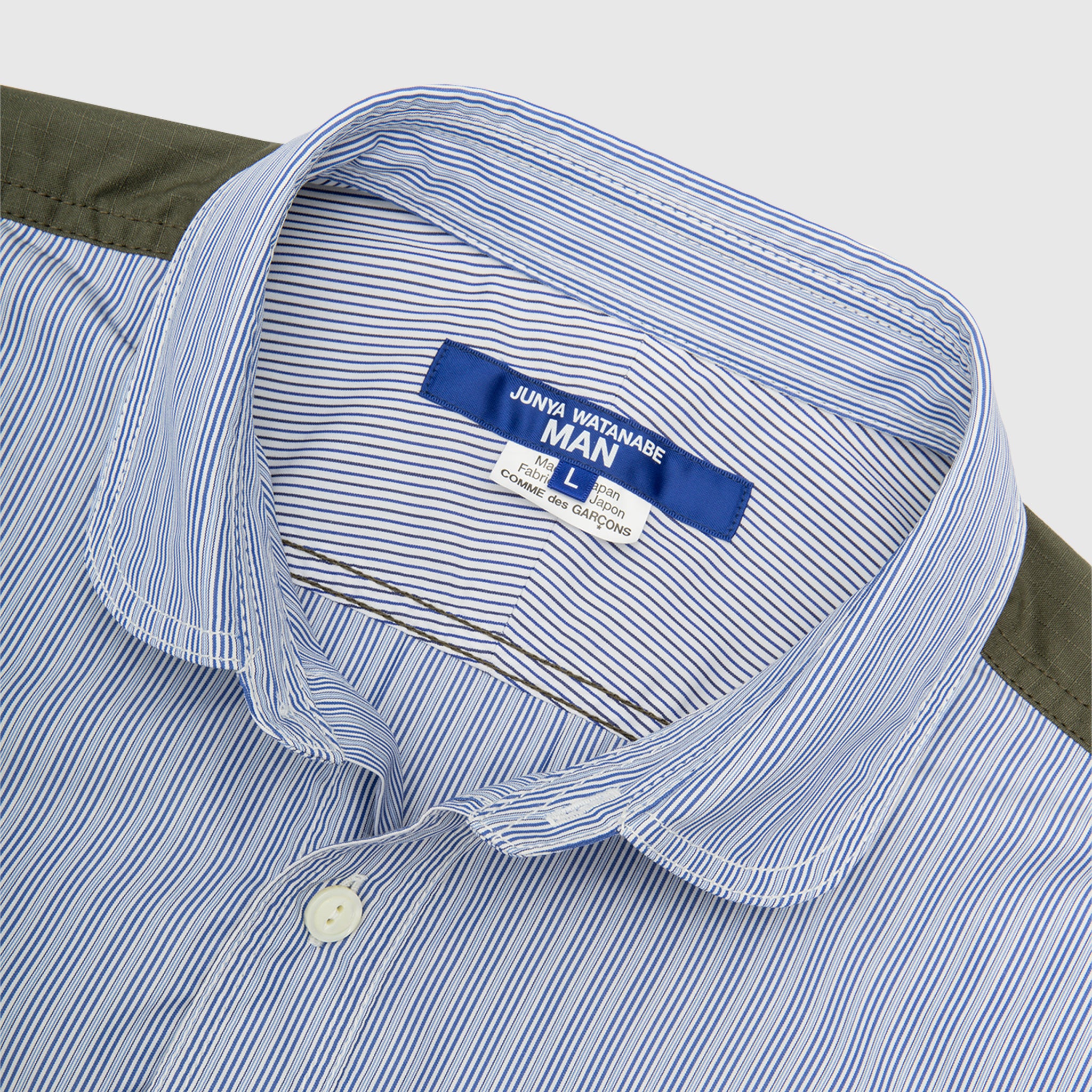 COTTON STRIPED PANELLED SHIRT