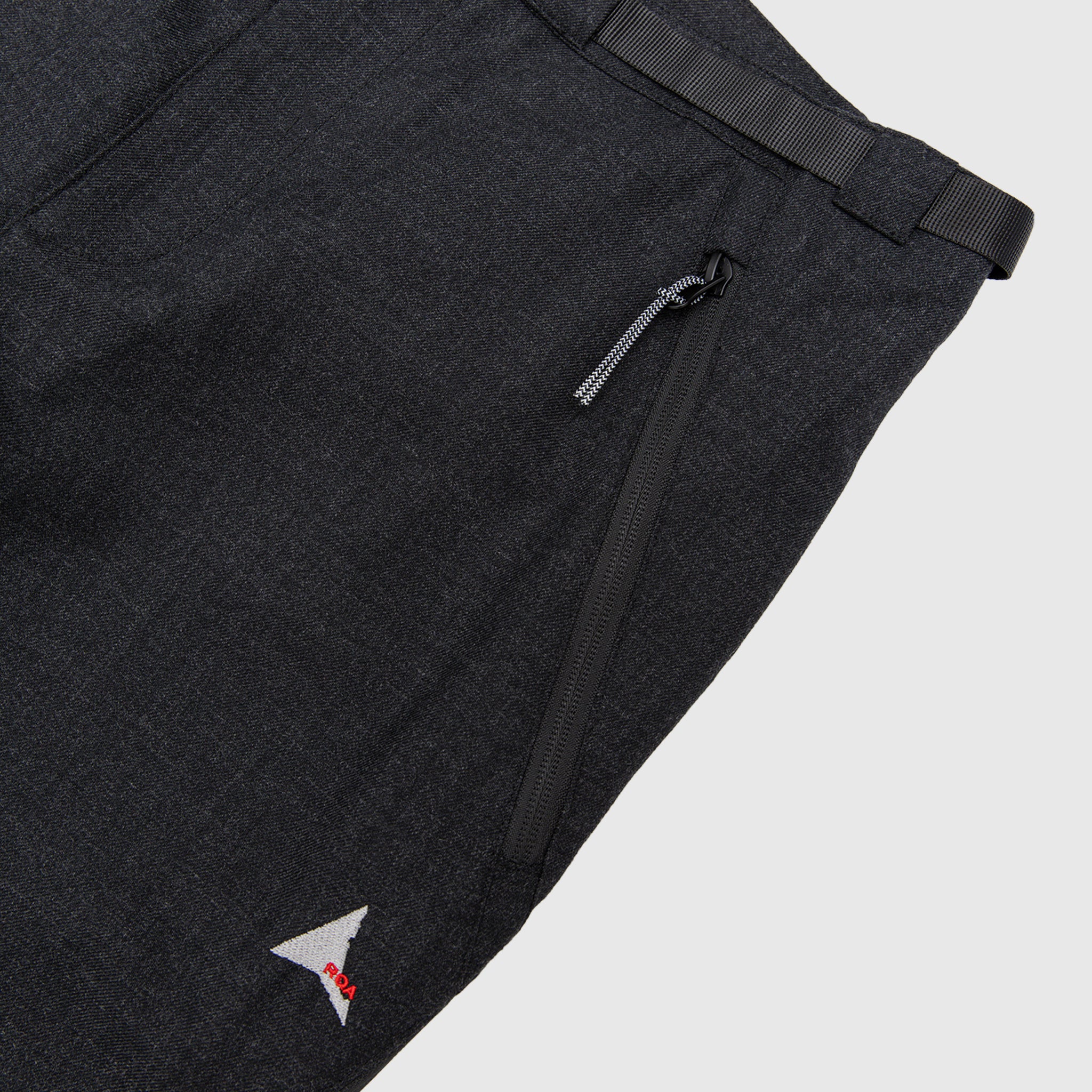 Y ZIP WOOL TWILL PANT