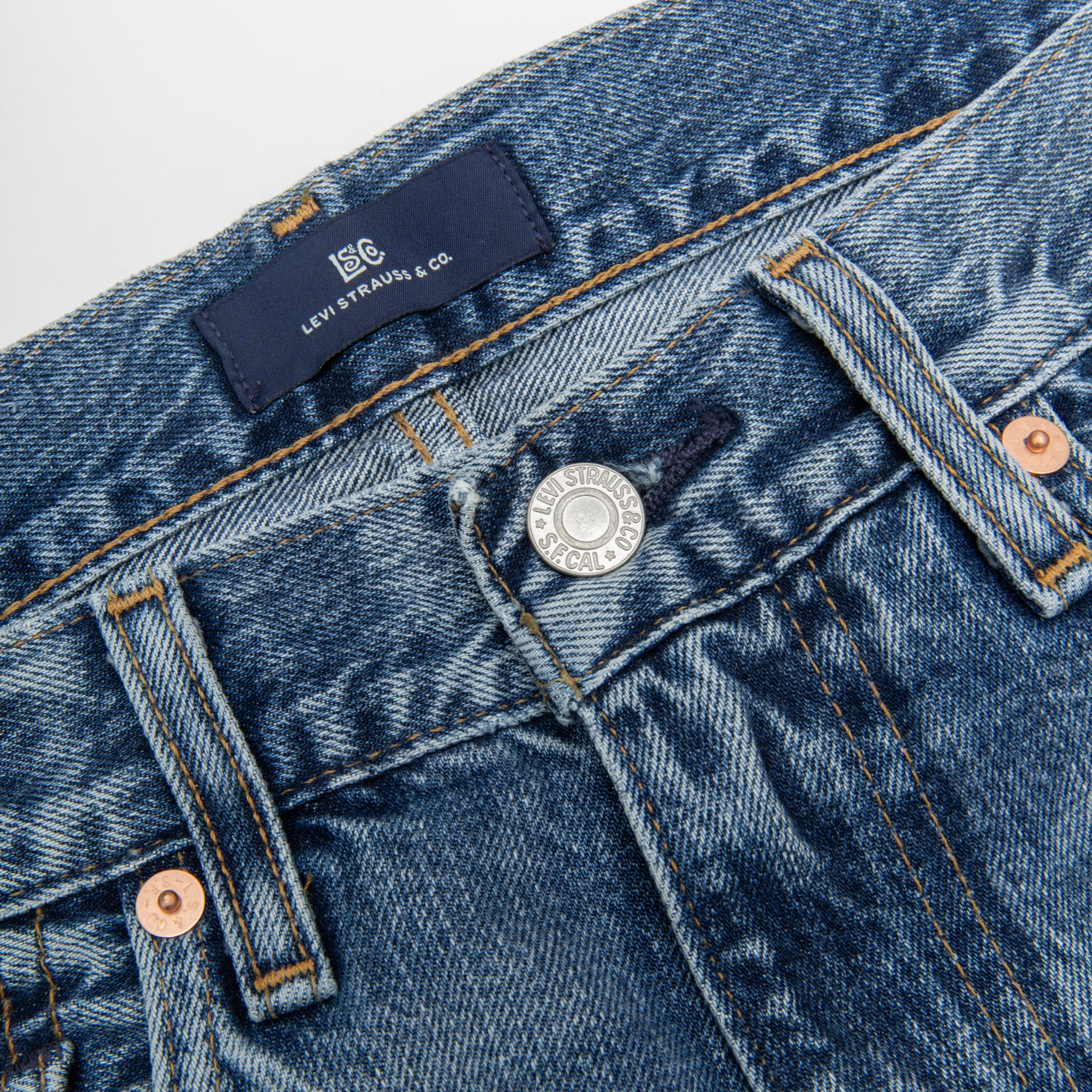 BLUE TAB ANCHOR RELAXED JEANS