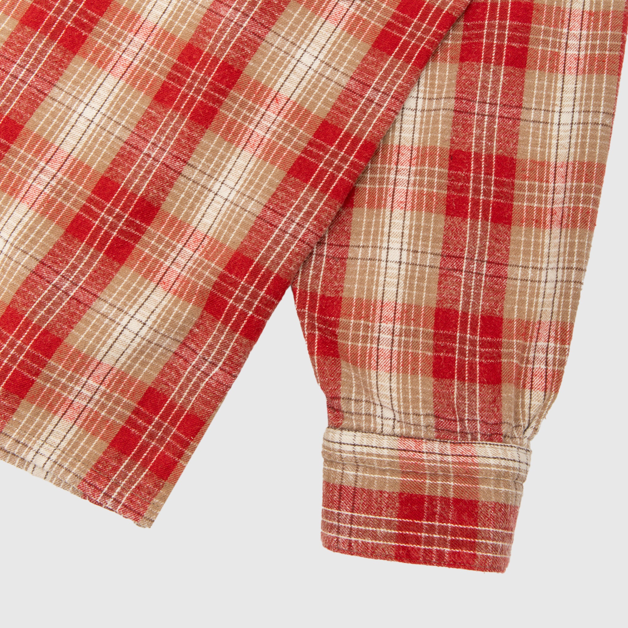 VINTAGE COTTON SILK NEP TWILL CHECK SHIRT