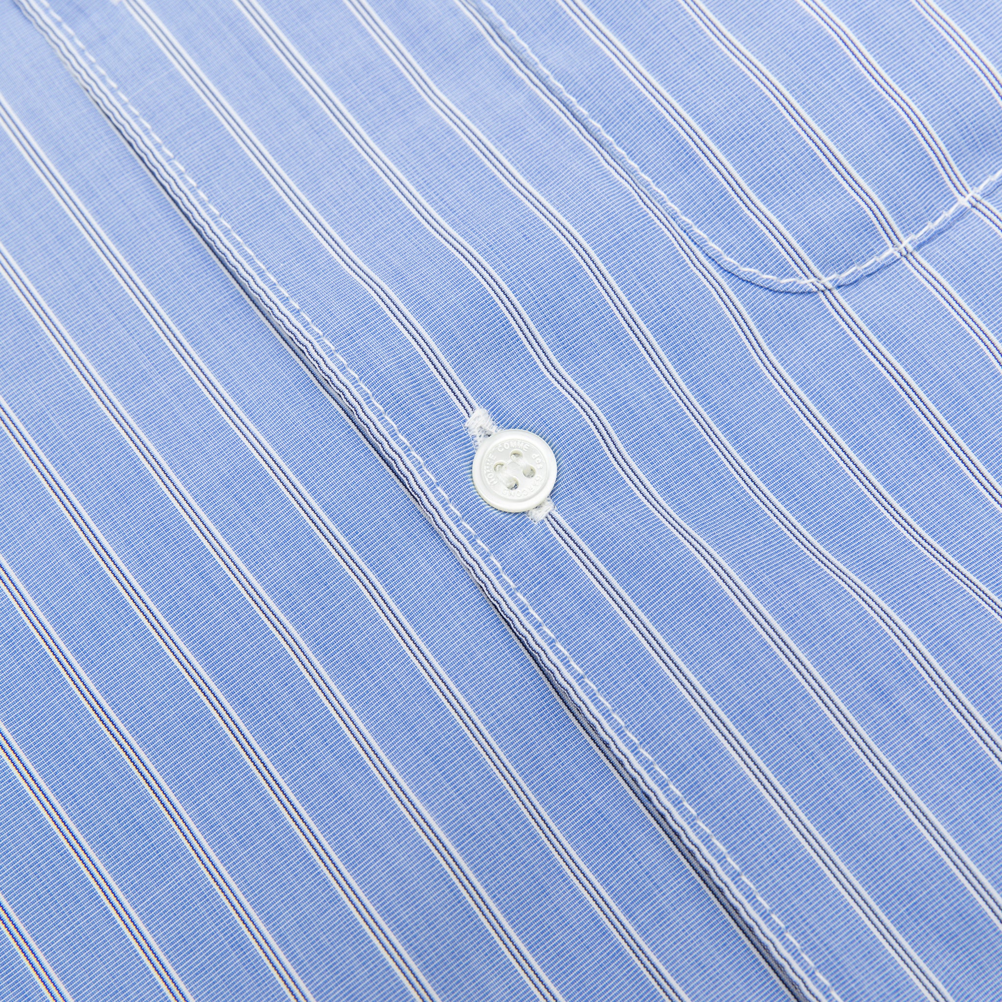 MEN'S COTTON OXFORD/LINEN STRIPED S/S SHIRT