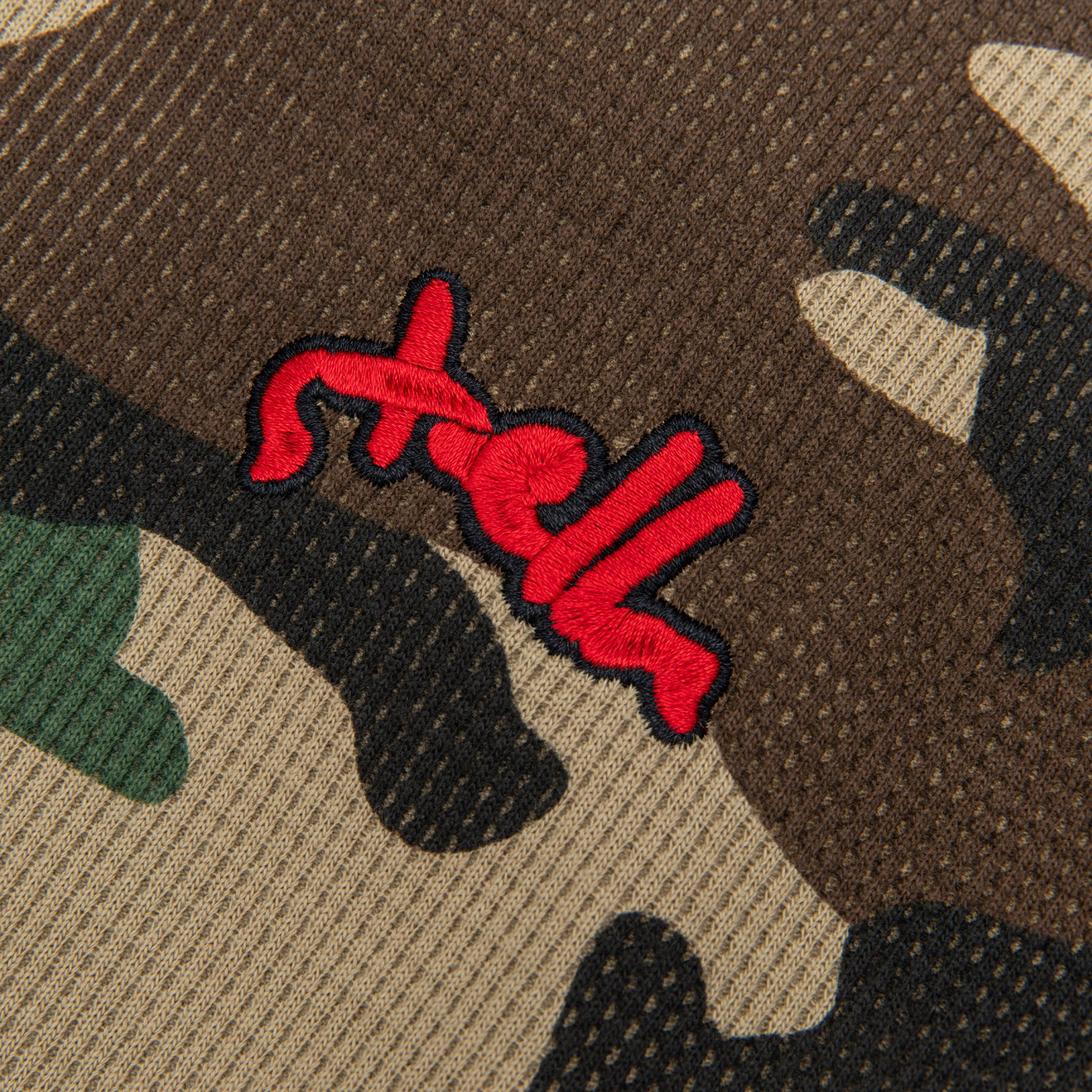 CARDINAL CAMO WAFFLE L/S KNIT