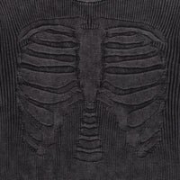 ACID WASH BONES 3D KNIT