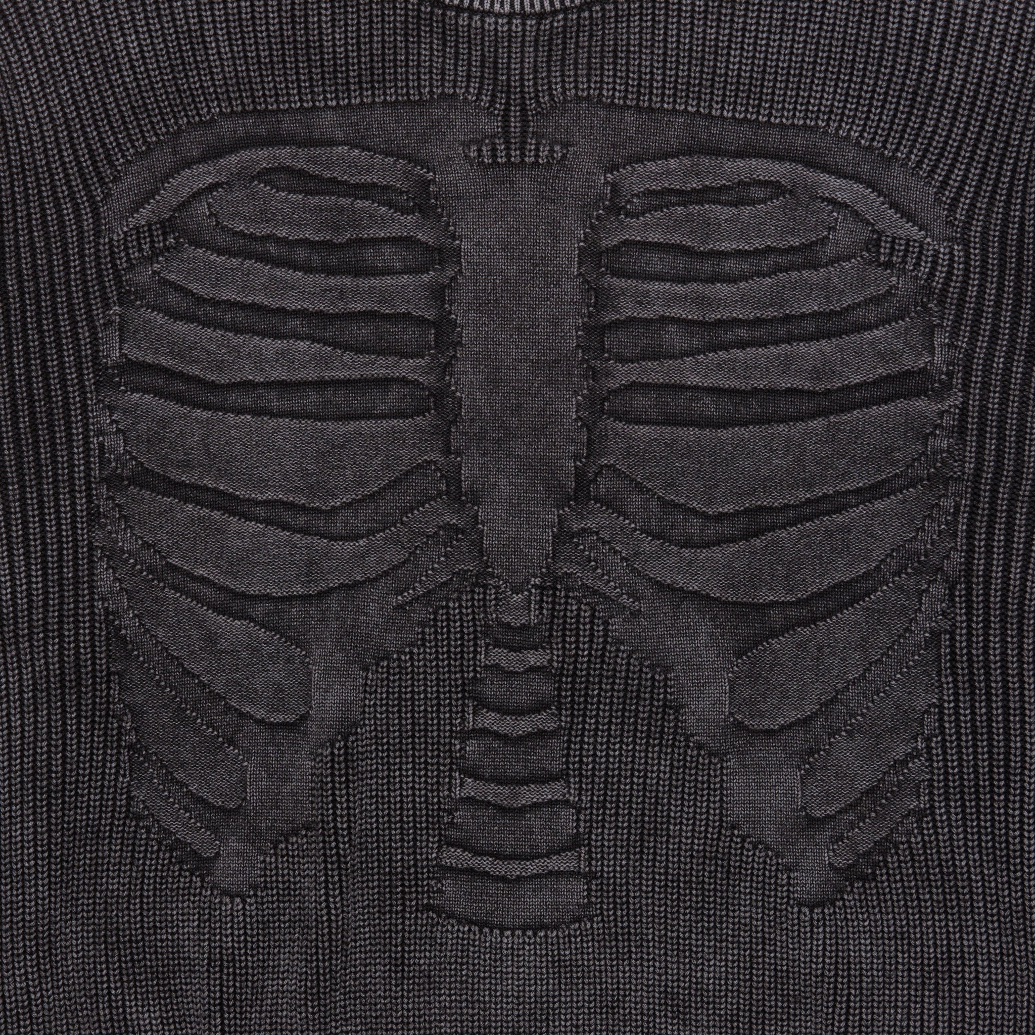 ACID WASH BONES 3D KNIT