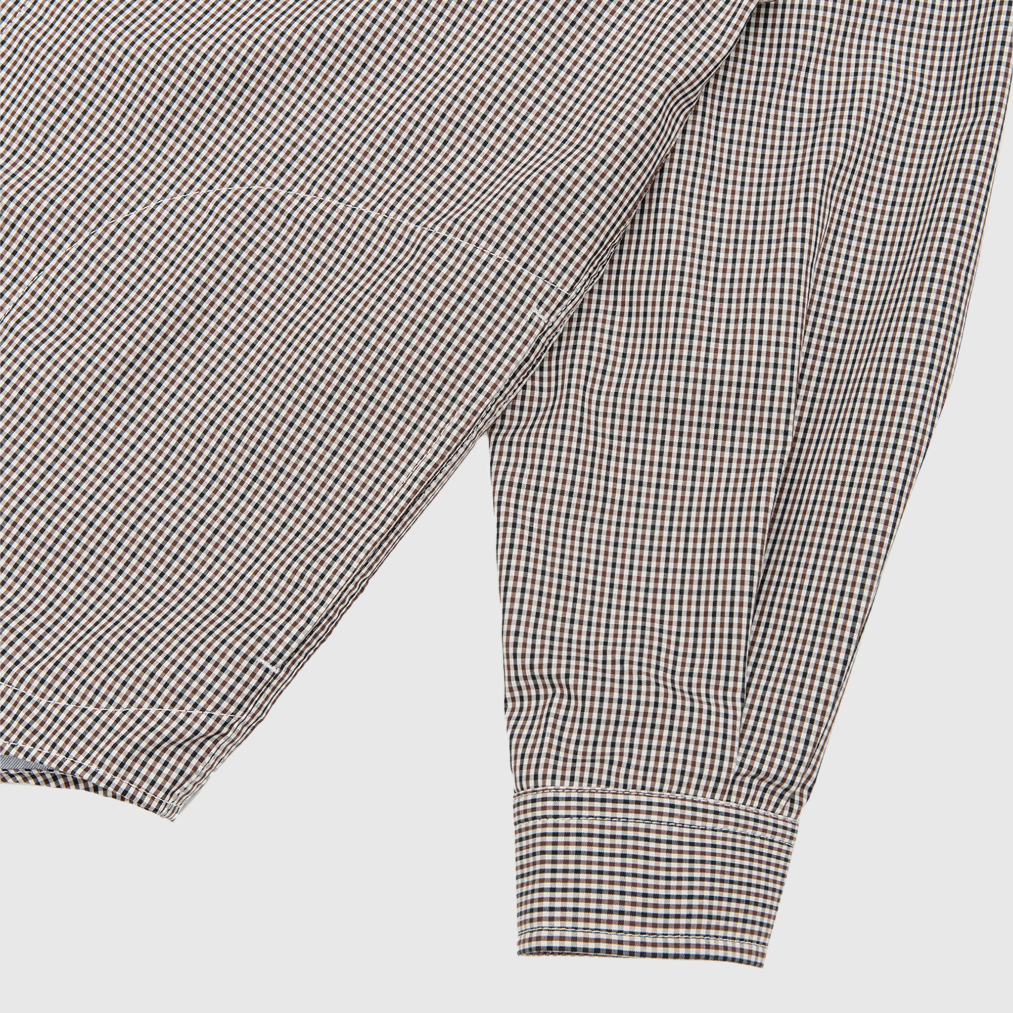 CHECKERED COTTON ZIP-UP SHIRT