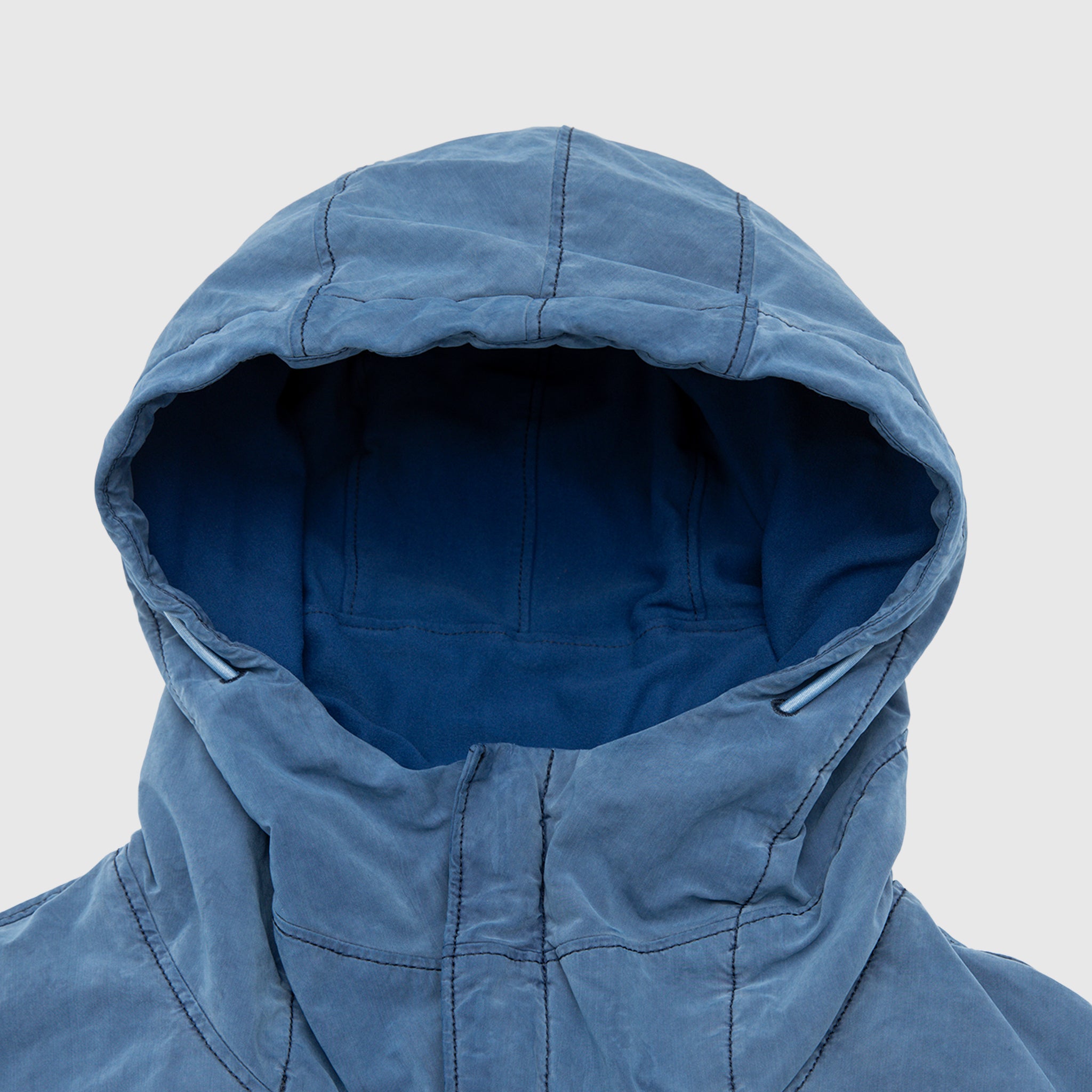DAVID LIGHT INDIGO-TC HOODED JACKET
