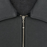 COTTON WOOL QUARTER ZIP SWEATSHIRT