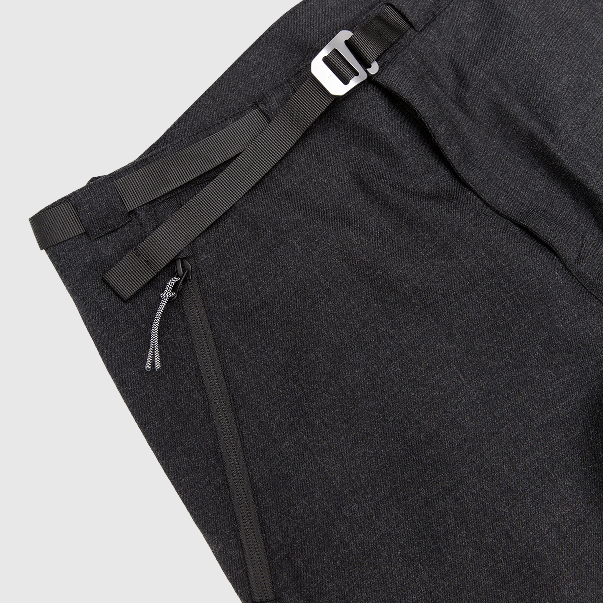 Y ZIP WOOL TWILL PANT
