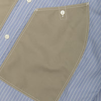 COTTON STRIPED PANELLED SHIRT
