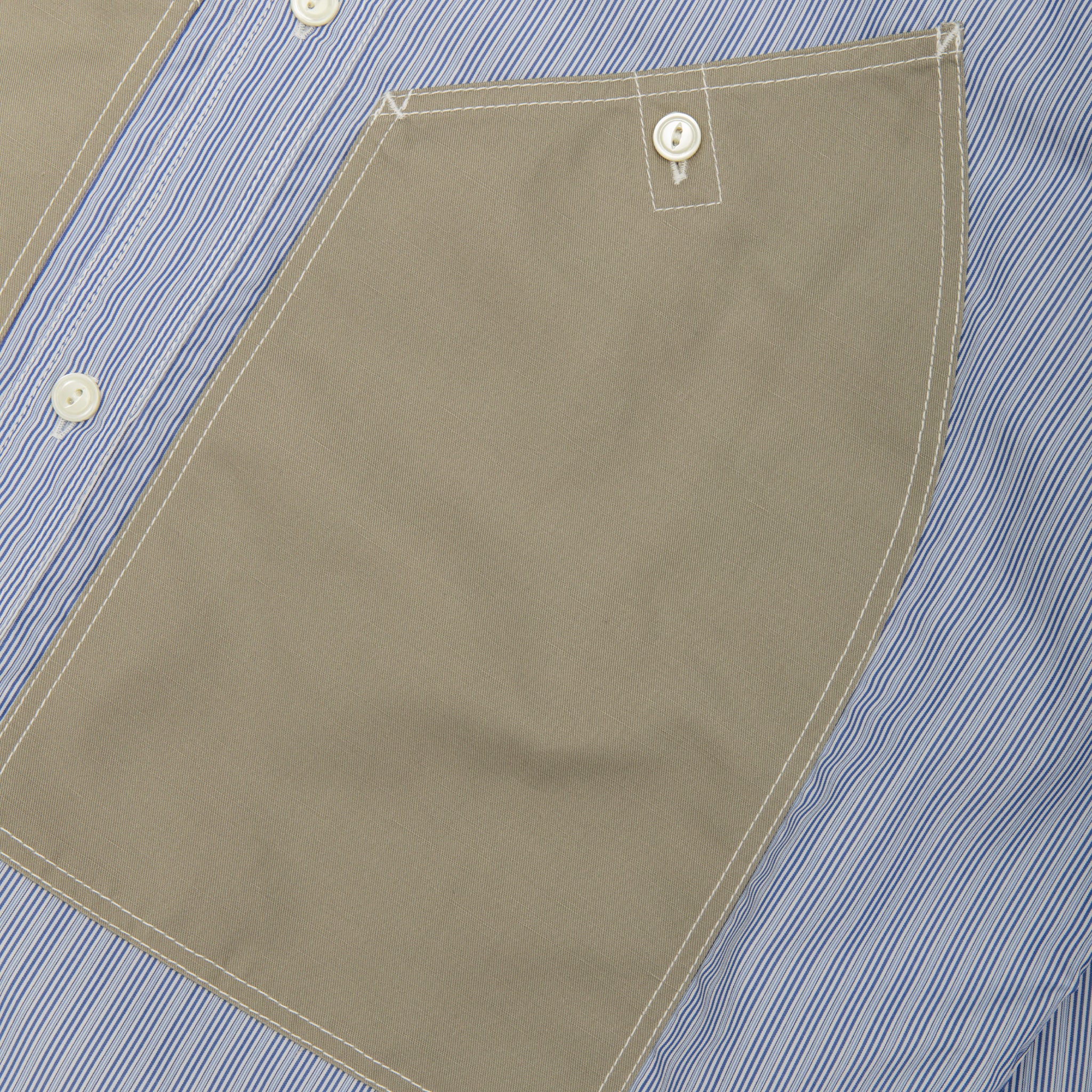 COTTON STRIPED PANELLED SHIRT