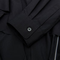 RUFFLED ZIP DETAILED BUTTON-UP SHIRT